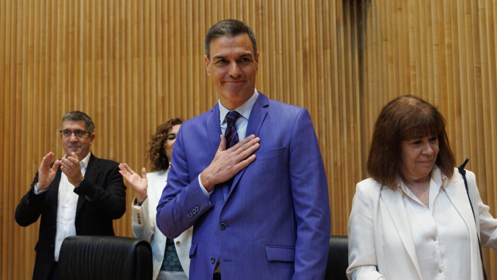 El presidente del Gobierno, Pedro Sánchez, este martes en el Congreso de los Diputados.