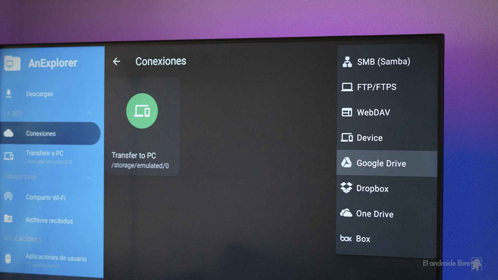 Acceso a Google Drive en Android TV