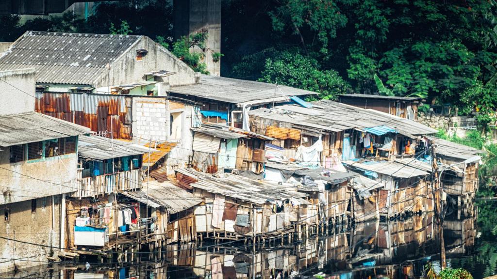 Casas en Yakarta, capital de Indonesia.