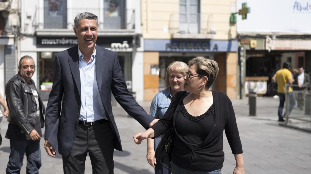 Albiol en la Plaza de la Vila de Badalona.