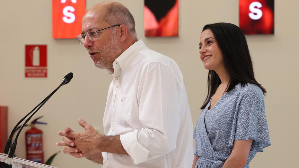 Rueda de prensa en julio de 2022 de la presidenta de Cs, Inés Arrimadas y el procurador de la formación liberal en las Cortes de Castilla y León Francisco Igea.