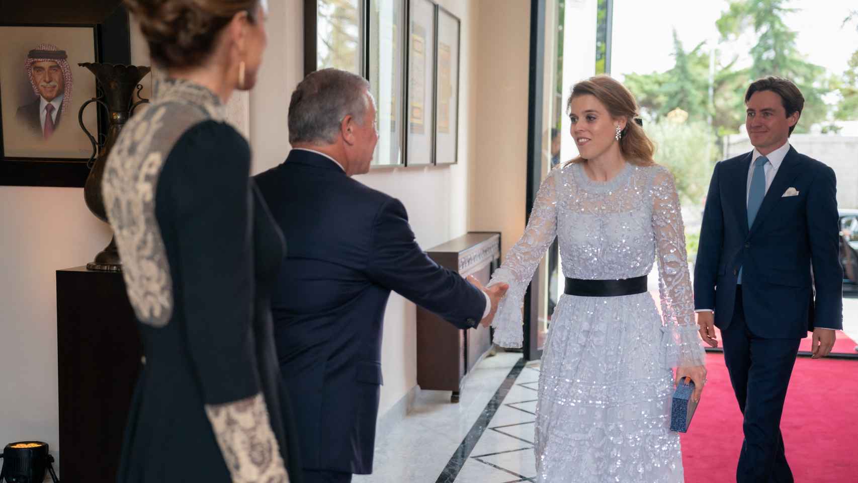 Beatriz de York, en la boda de Hussein de Jordania.