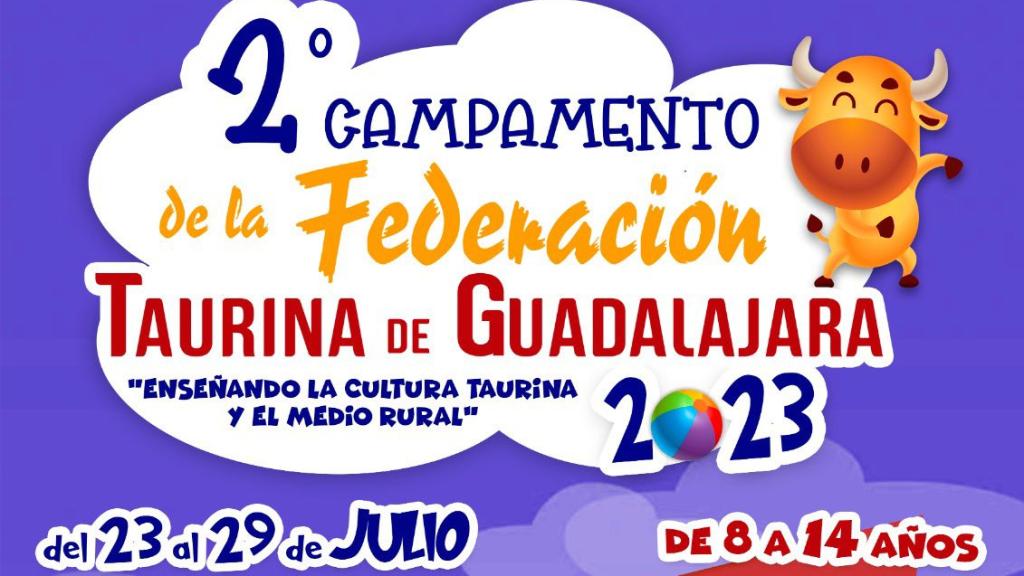 Cartel del campamento taurino.