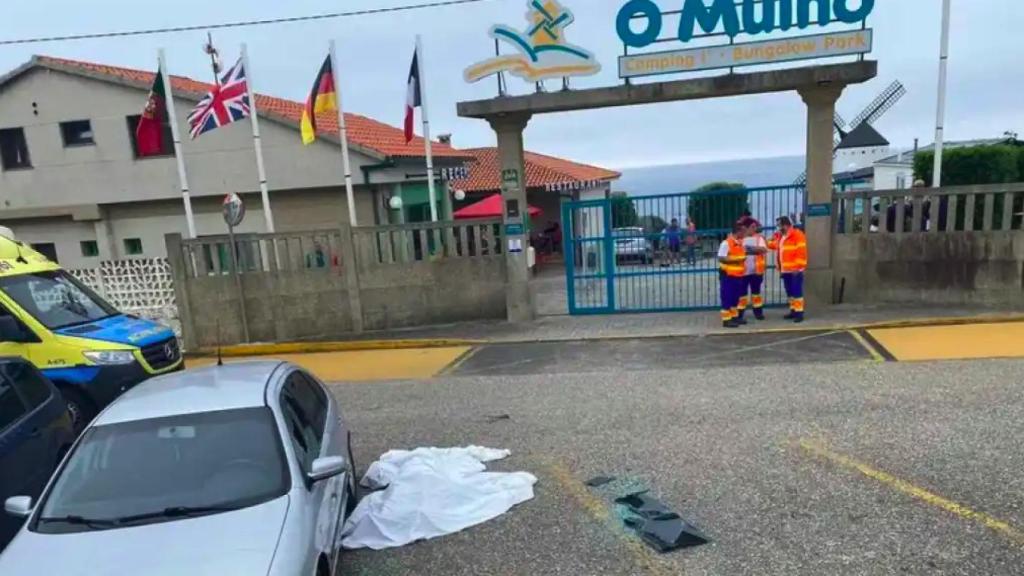 Vista frontal del camping 'O Muíño' en el que fue asesinada Vanessa Serén