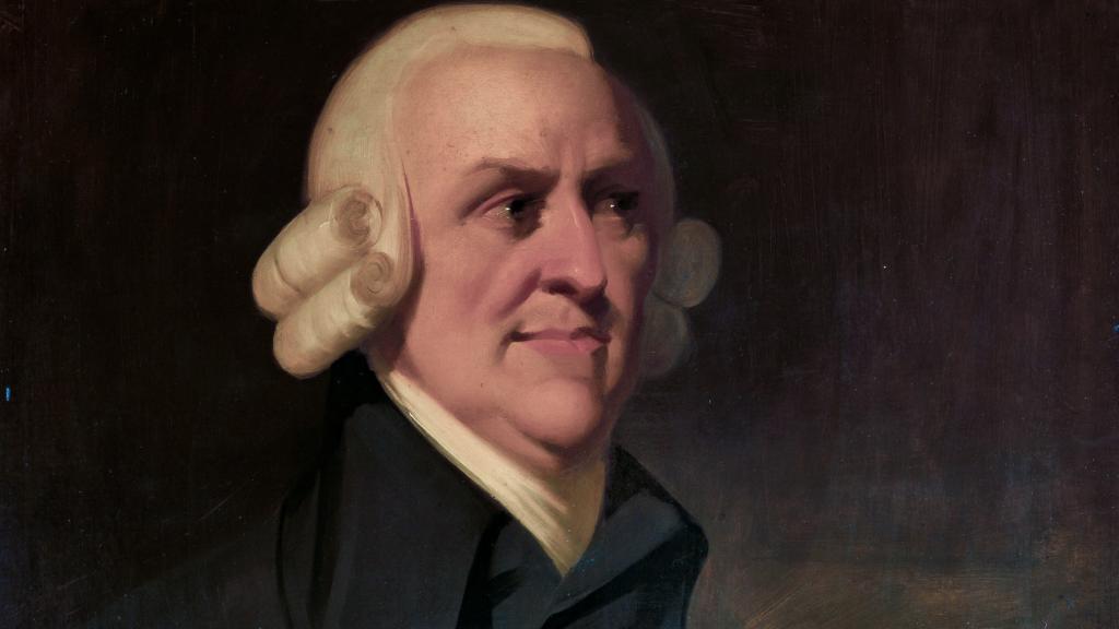 Retrato anónimo de Adam Smith, realizado póstumamente hacia 1800 a partir de un medallón