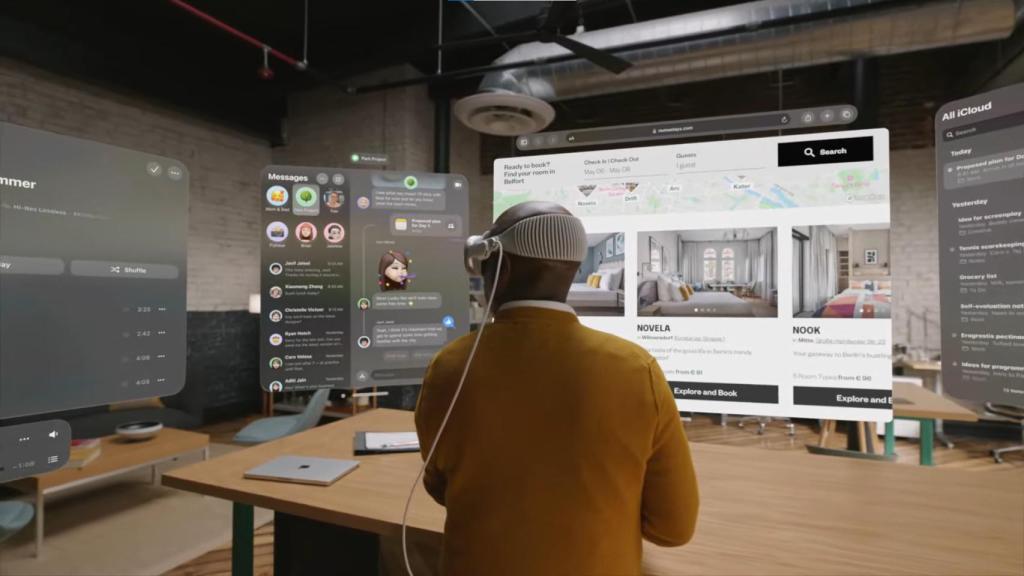 Multitarea con las Apple Vision Pro.