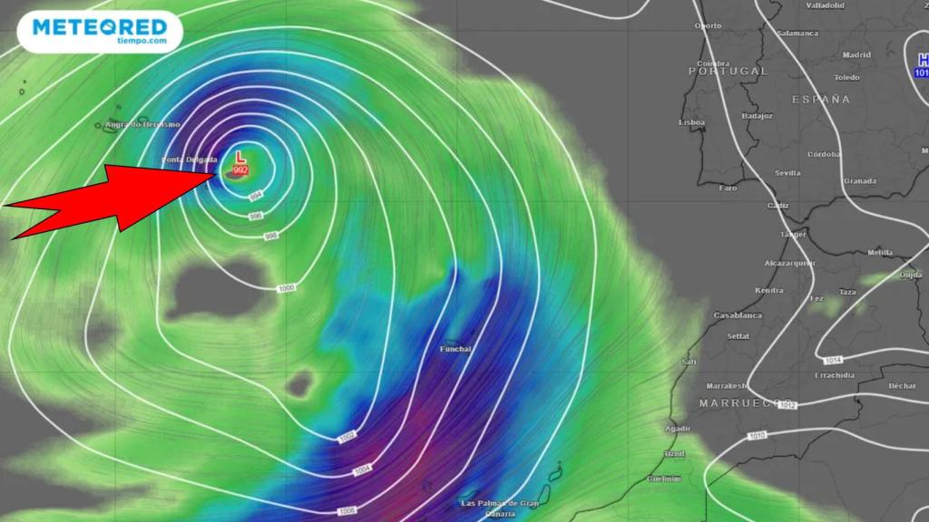 Borrasca Óscar. Meteored.