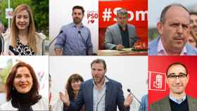Collage con los candidatos del PSOE de Castilla y León al Congreso