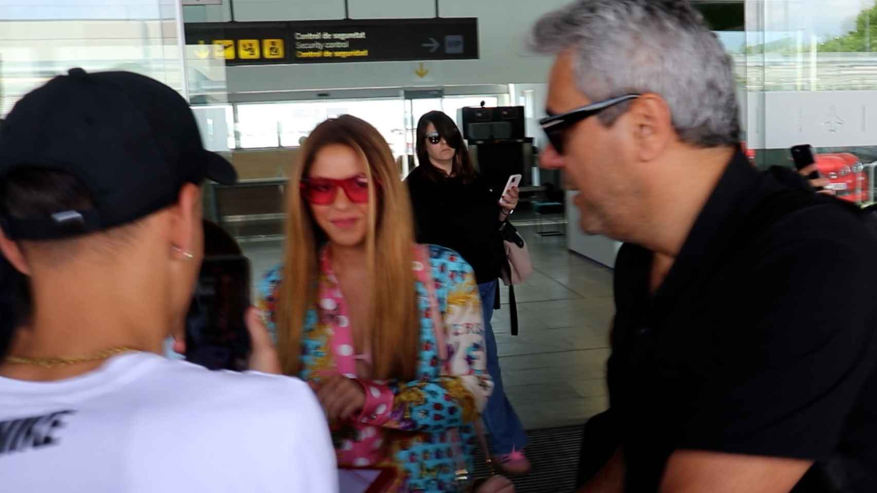 Shakira, en su llegada a Barcelona.