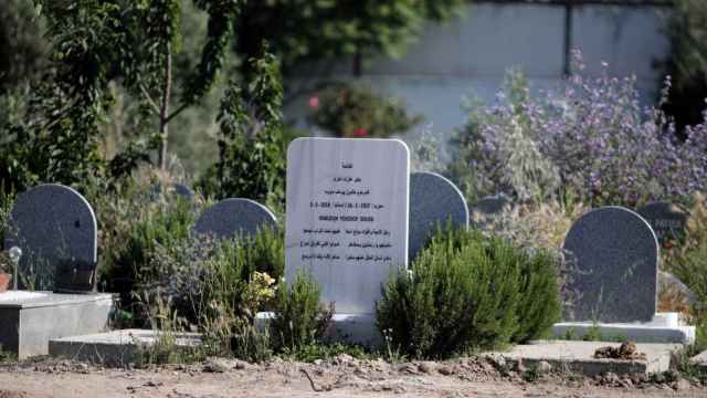 Lápidas ubicadas en el cementerio musulmán de Griñón (Madrid).