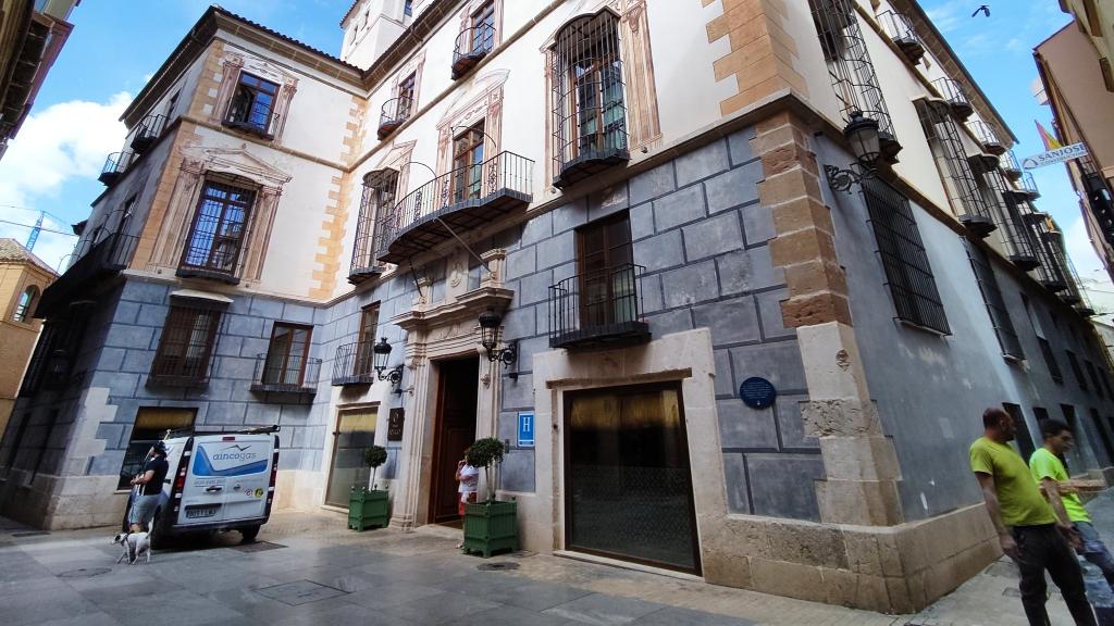 Imagen del hotel Palacio de Solecio, en la calle Granada de Málaga.