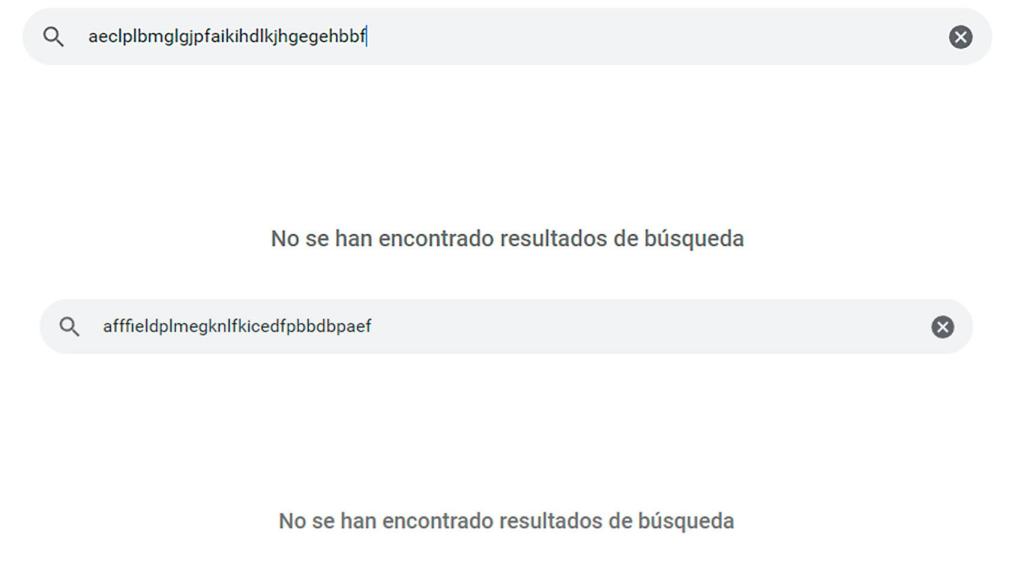 ID introducida en el buscador