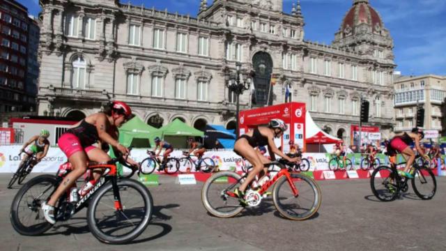 Imagen de archivo de una competición de triatlón