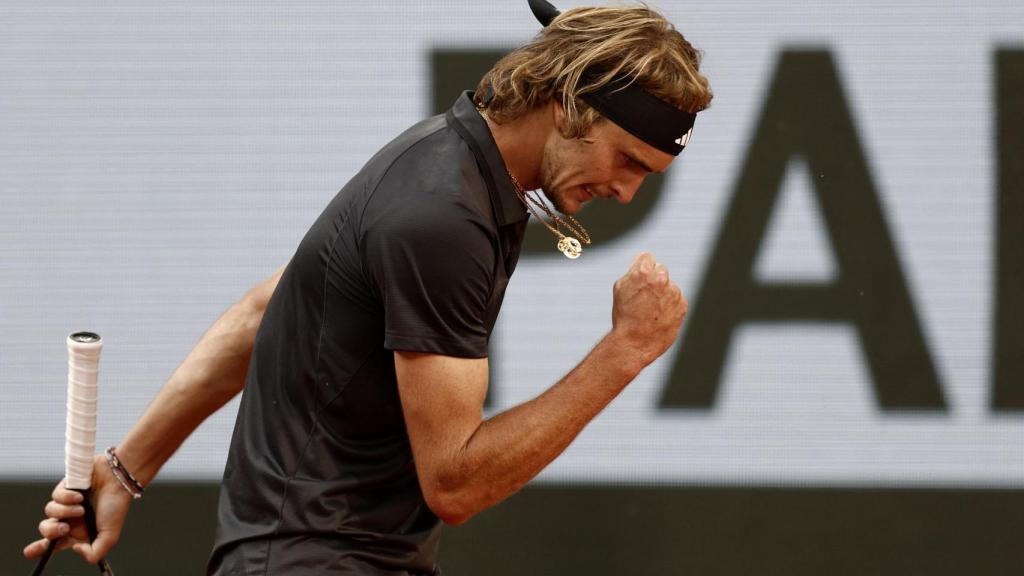 Zverev celebra un golpe frente Tomas Martin Etcheverry en cuartos de final.