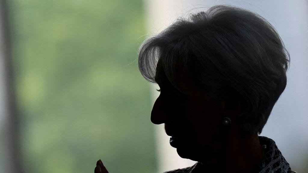 La presidenta del Banco Central Europeo (BCE), Christine Lagarde, durante la celebración del 25 aniversario de la institución.