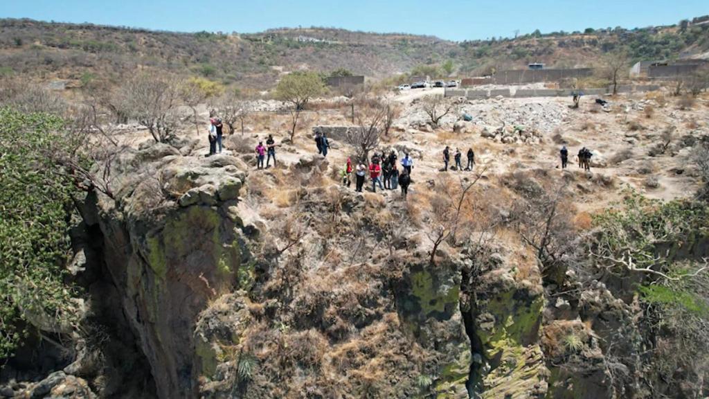 El lugar done han aparecido las 45 bolsas con restos humanos en un suburbio de Guadalajara