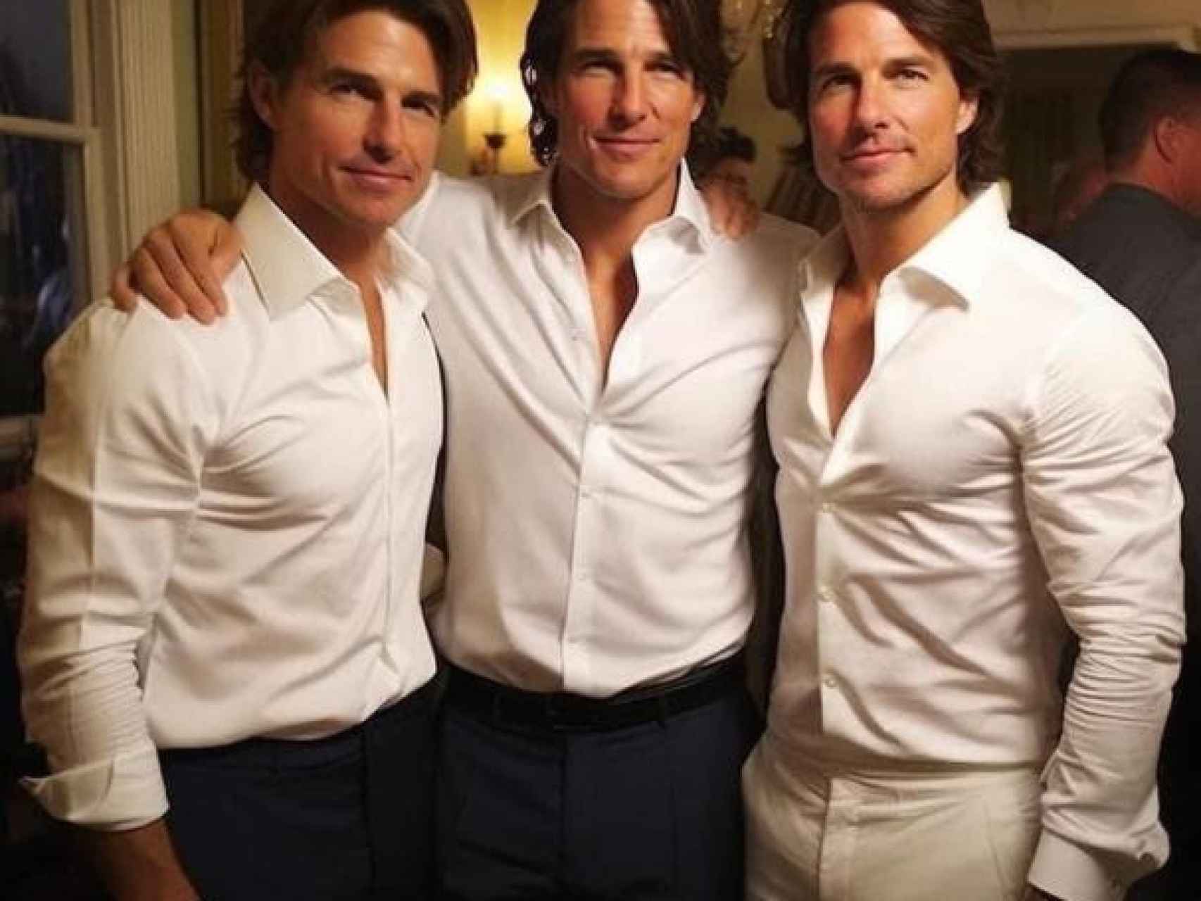 La foto viral de 3 Tom Cruise (el verdadero y 2 dobles)
