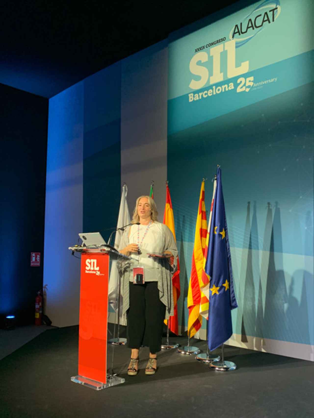 La CEO de Usyncro, Cristina Martín, en el SIL 2023.