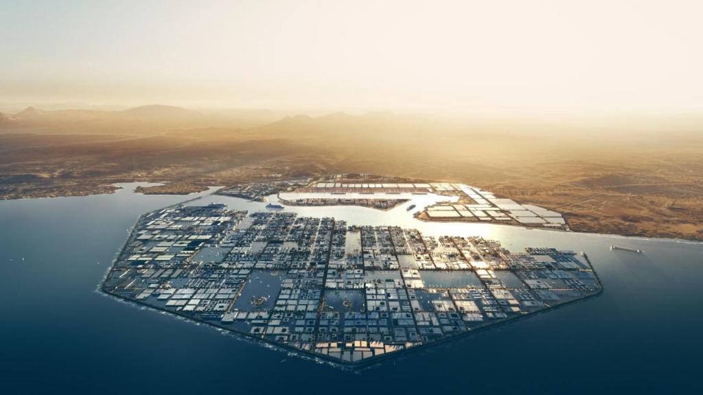 Aspecto de NEOM, la ciudad futurista saudí