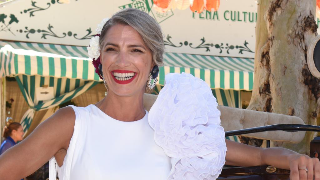 La modelo Laura Sánchez en una fotografía tomada en Sevilla, durante la última feria.