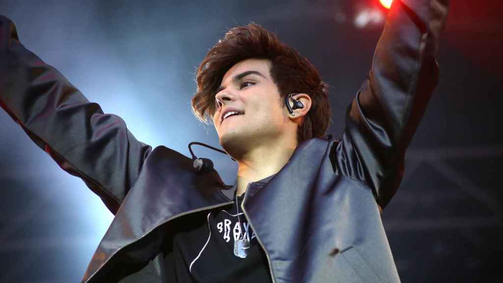 El cantante Abraham Mateo durante una de sus actuaciones.