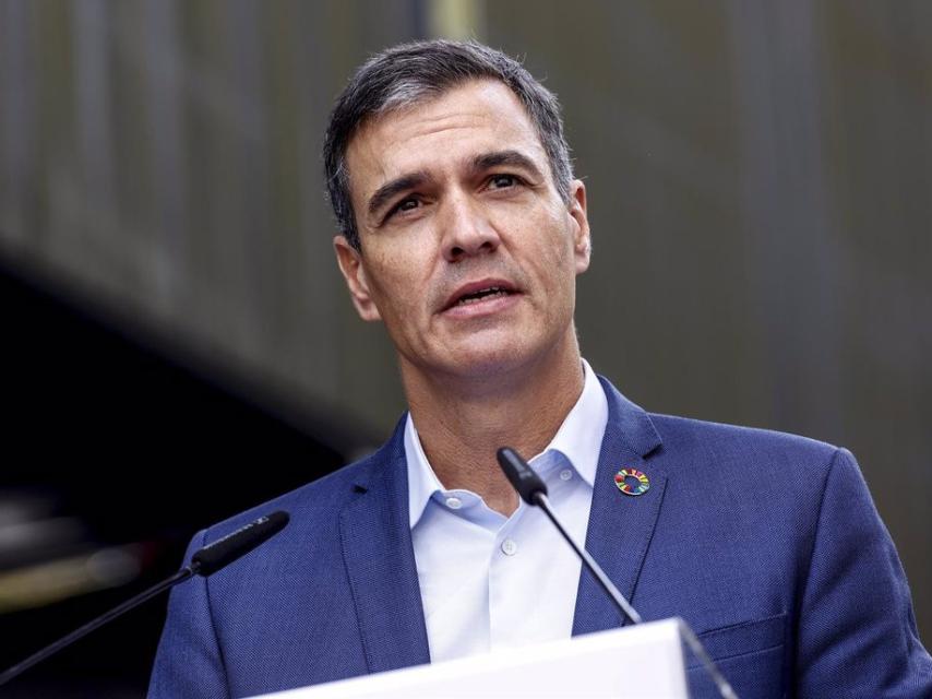 Pedro Sánchez, en un acto donde celebra el crecimiento del PIB.