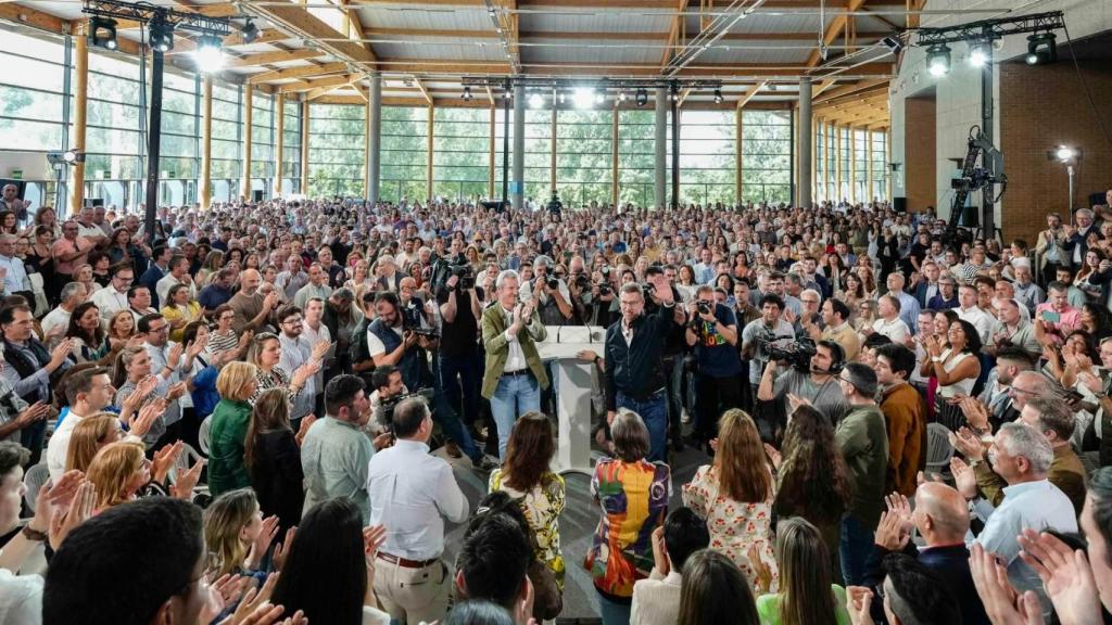 Acto de precampaña celebrado este domingo en Santiago