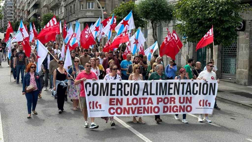 Manifestación celebrada hoy en Vigo