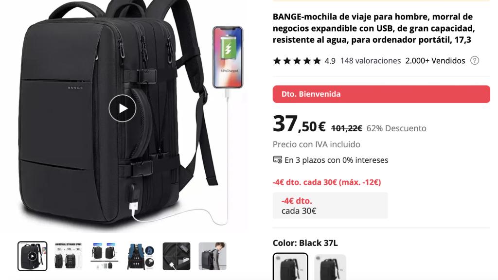 Mochila de viaje.