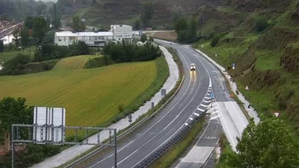 AP-1, a la altura de Briviesca, la carretera que ha estado cortada al tráfico y en la que se han producido los accidentes