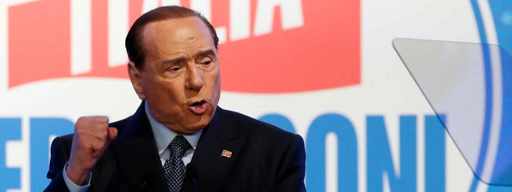 Imagen de archivo de Berlusconi en un mitin en Roma en 2022.