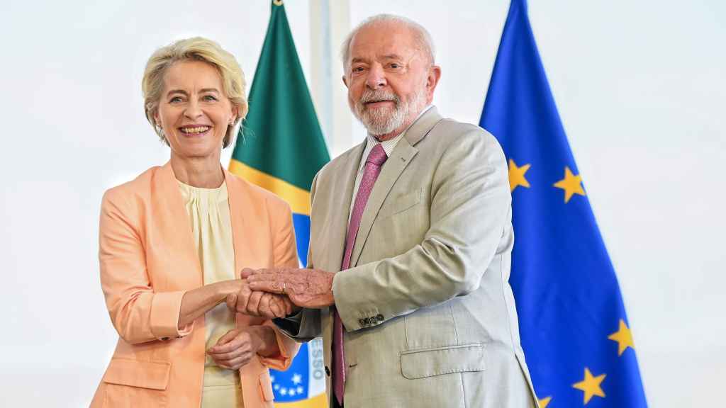 Ursula von der Leyen y Lula da Silva, durante la reunión de este lunes en Brasilia