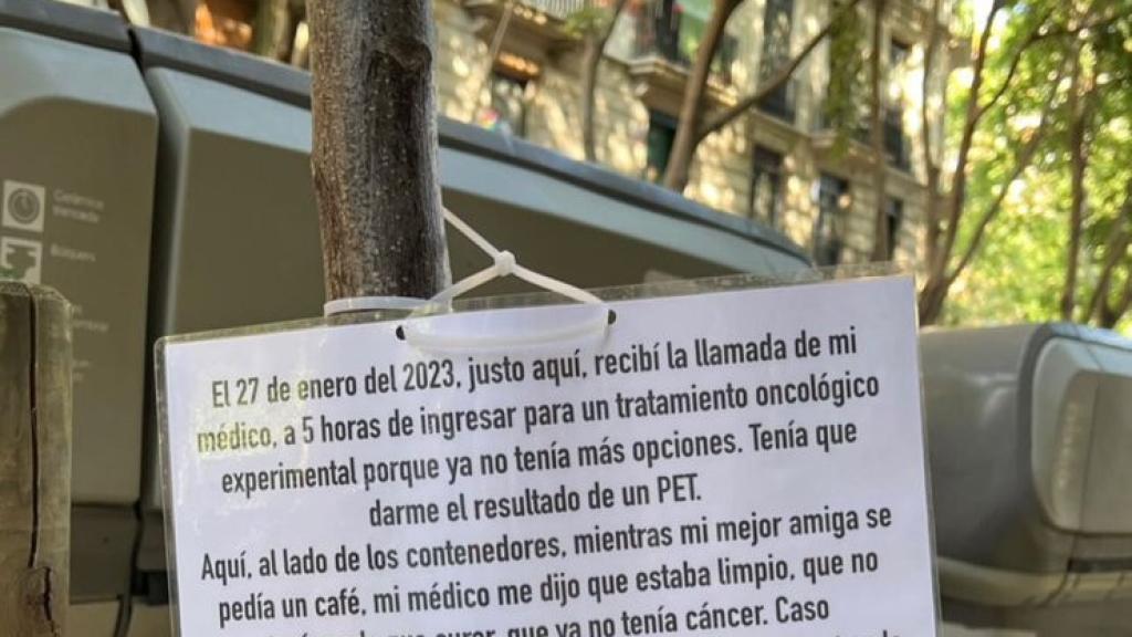 Detalle del cartel que se ha hecho viral.