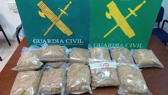Tabaco intervenido por la Guardia Civil de Ávila durante una inspección a empresas de paquetería