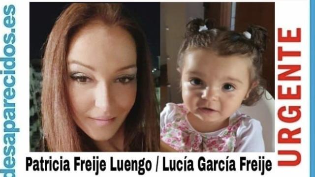 Alerta de SOS Desaparecidos por la desaparición de Patricia y su hija Lucía.