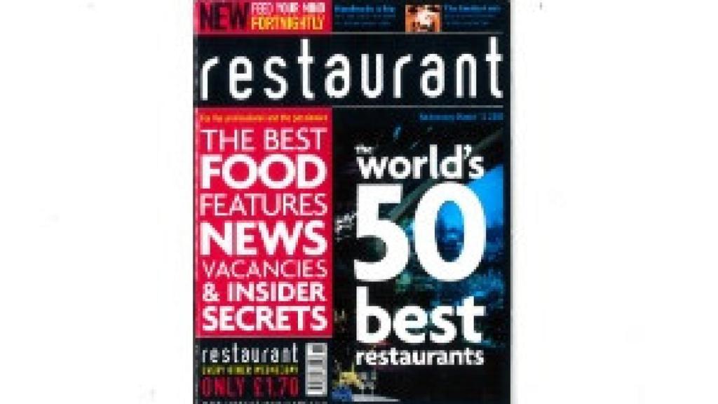 La primera publicación de la lista de The World's 50 Best Restaurants.