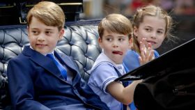 Los príncipes George, Charlotte y Louis en junio del año pasado.