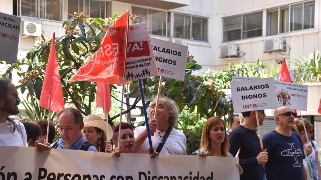 Concentración de trabajadores de atención a la discapacidad