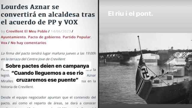 Las historias publicadas en las que compara el acuerdo entre PP y Vox con los nazis.