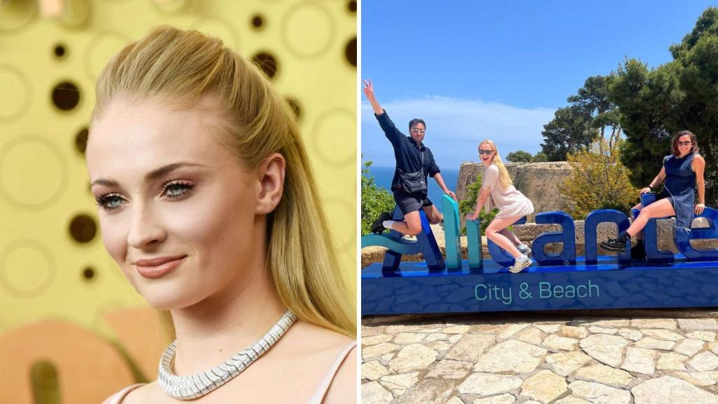 Sophie Turner, la actriz de Juego de Tronos que pasa unos días de vacaciones en Alicante.