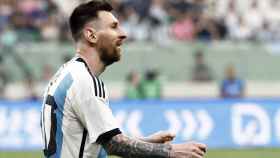 Leo Messi, en el partido de Argentina ante Australia.