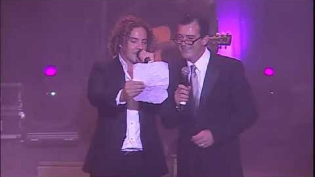 David Bisbal y Antonio Banderas en una gala Starlite.