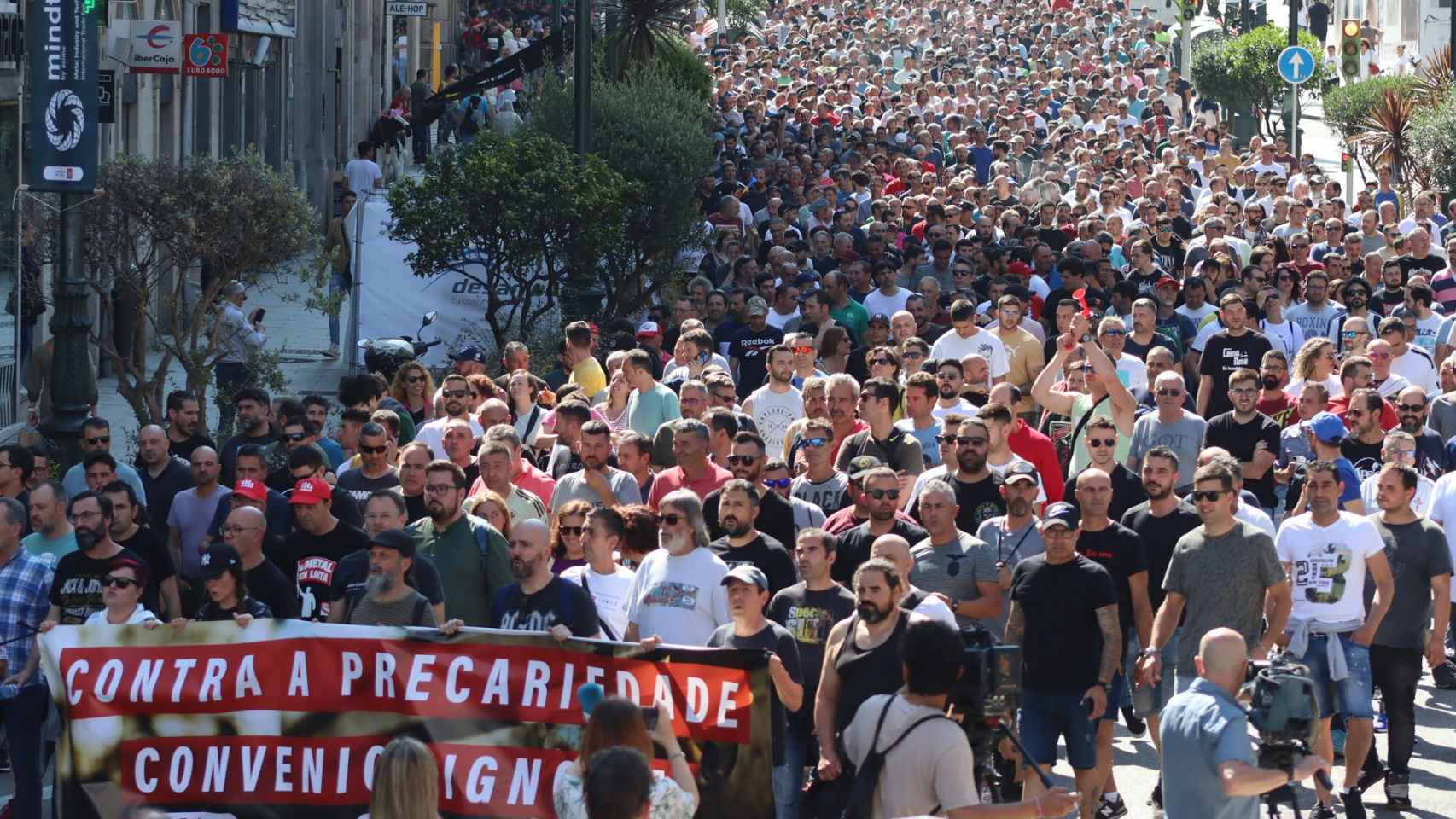 Huelga del sector del metal de Pontevedra a 15 de junio de 2023.