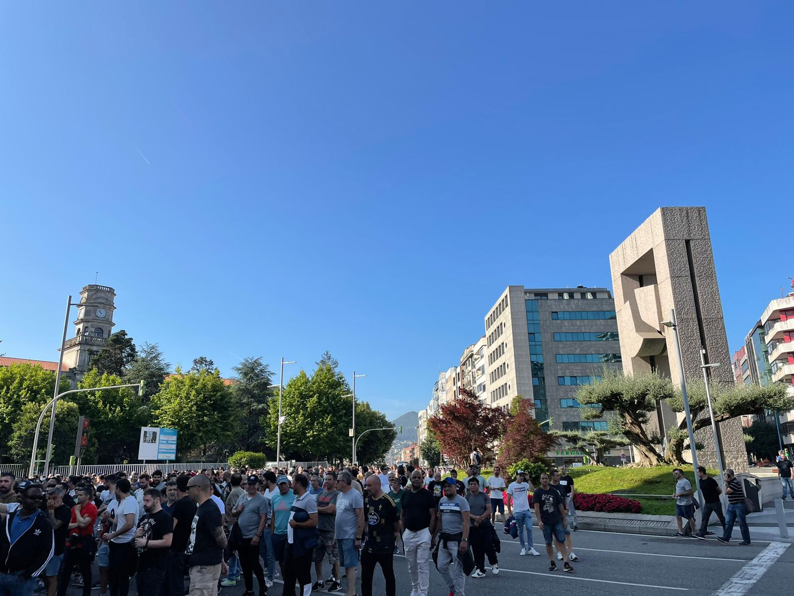 Manifestación de trabajadores del metal en Vigo. Fotos: Paula Palomanes