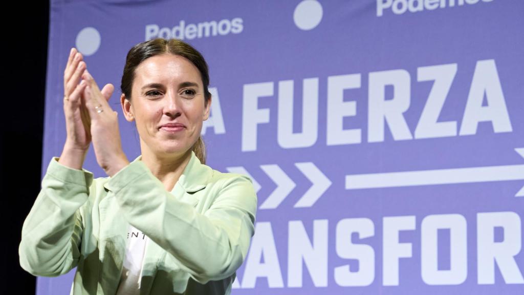 La ministra de Igualdad, Irene Montero, en un acto de campaña de las elecciones del 28-M.