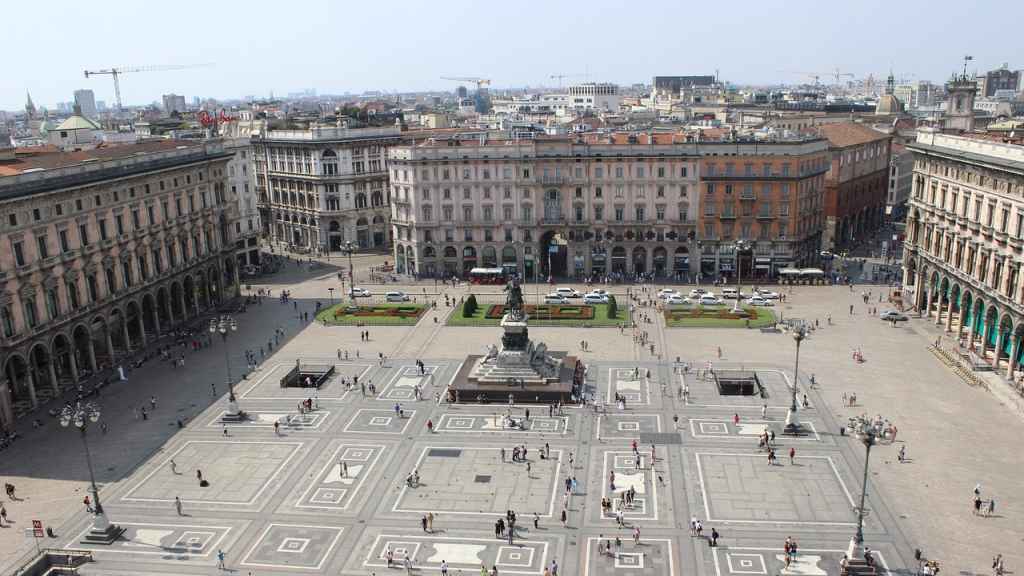 Vista aérea de la Piazza del Duomo.