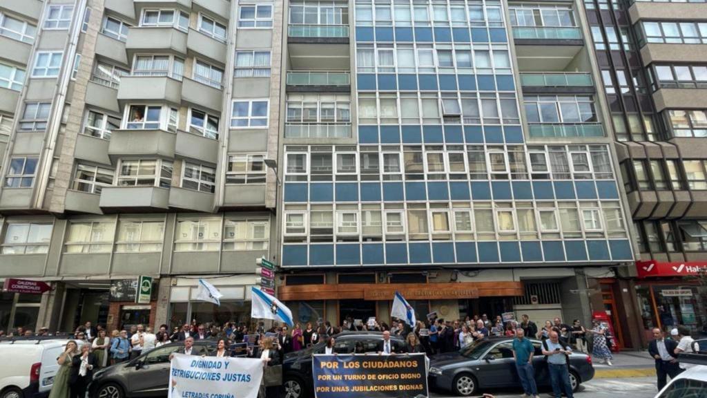 Protesta de abogados en A Coruña.