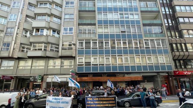 Protesta de abogados en A Coruña.