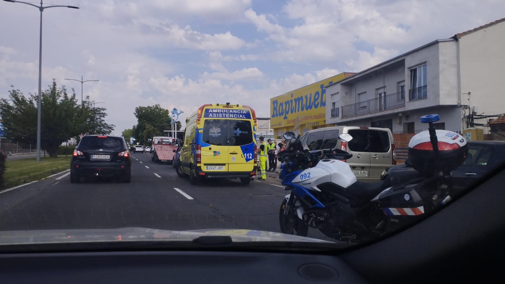 Accidente en la avenida Gijón de Valladolid