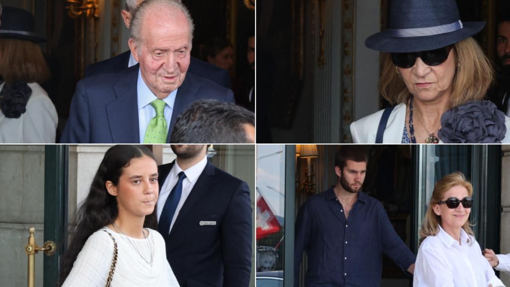 La Familia Real saliendo del hotel antes de la graduación de Irene Urdangarin.